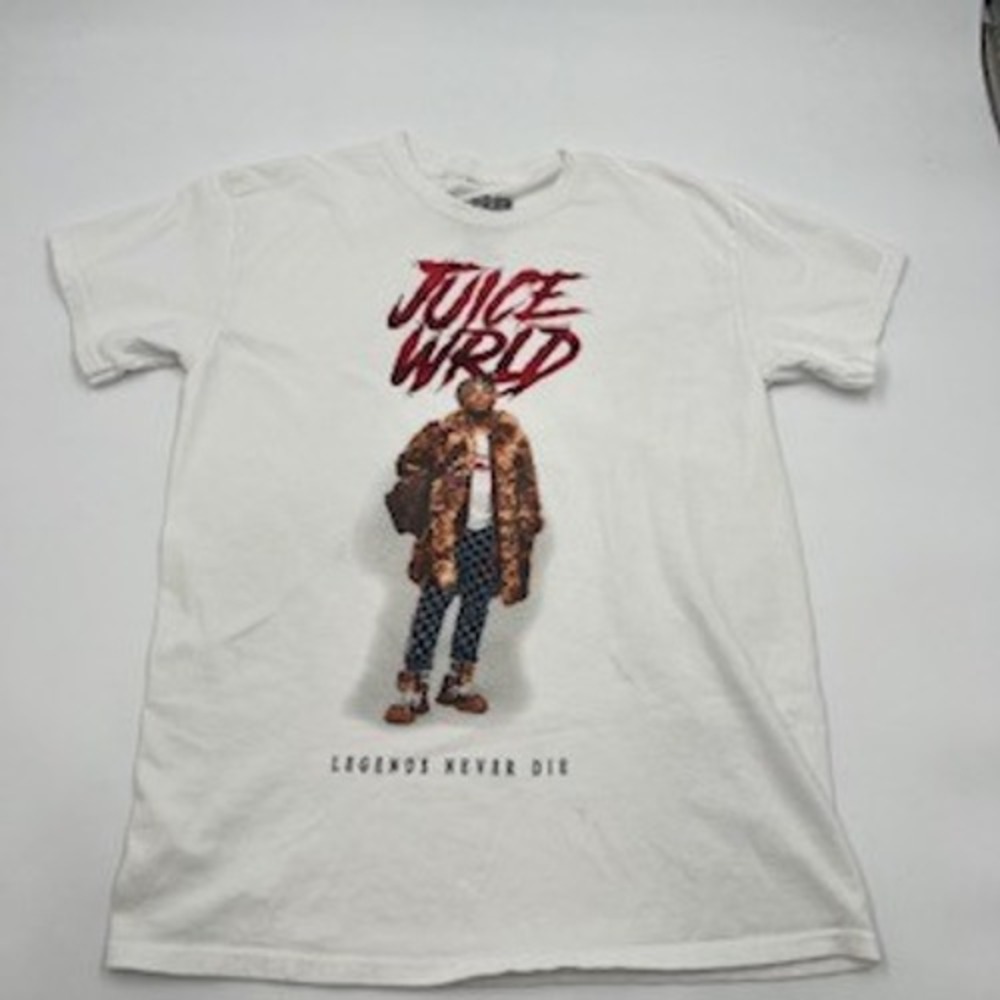 Juice WRLD Legends Never Die 999 Club White Graphic T-Shirt‎ Mens Medium